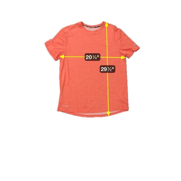 Russell Mens Wild Paprika Heather Training Fit Shirt M Freshforce Dri-Power 360 - Picture 7 of 10